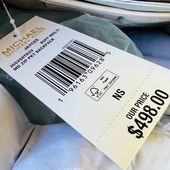 Michael Kors Jaycee Signature backpack&wallet buff NWT - Picture 10 of 15